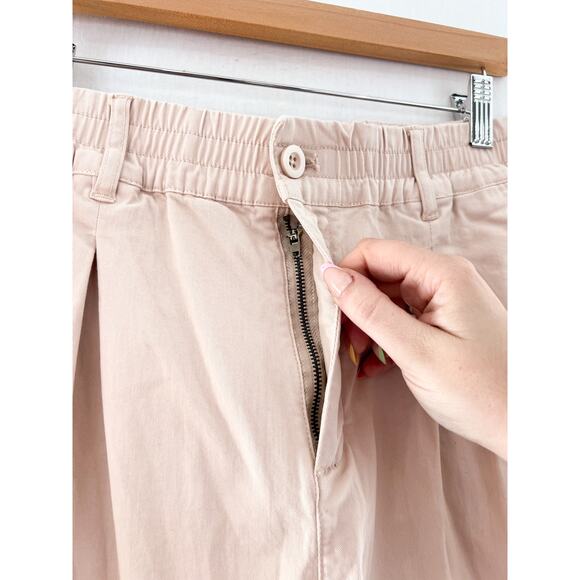 Michael Stars Penny Pants Medium Cream Twill Cotton Ankle Length Pants - Picture 5 of 10